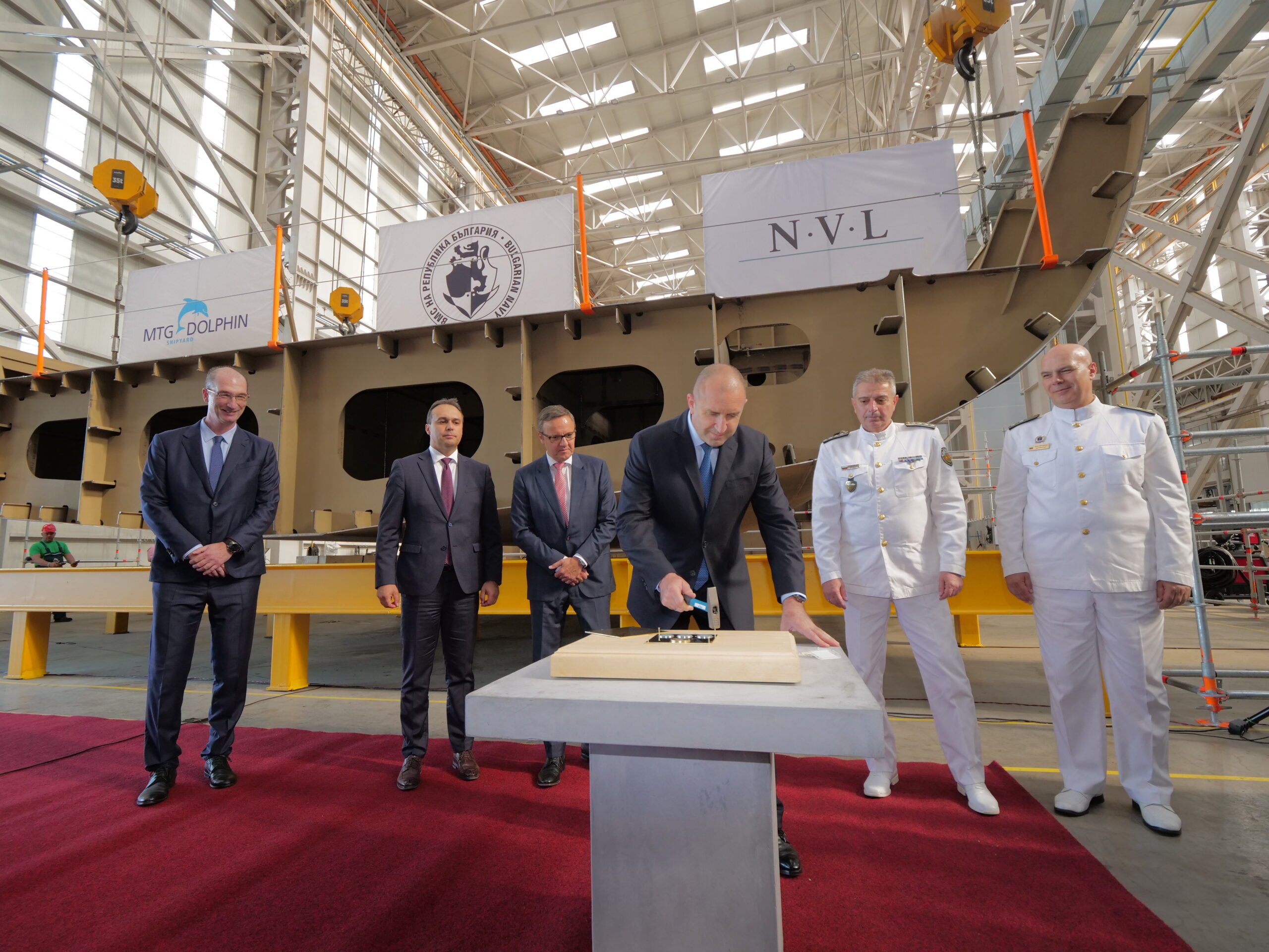 Залагане на кила на новия патрулен кораб за българските Военноморски Сили